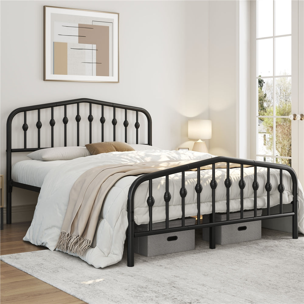 arched metal platform bed frame - colour or design option 23