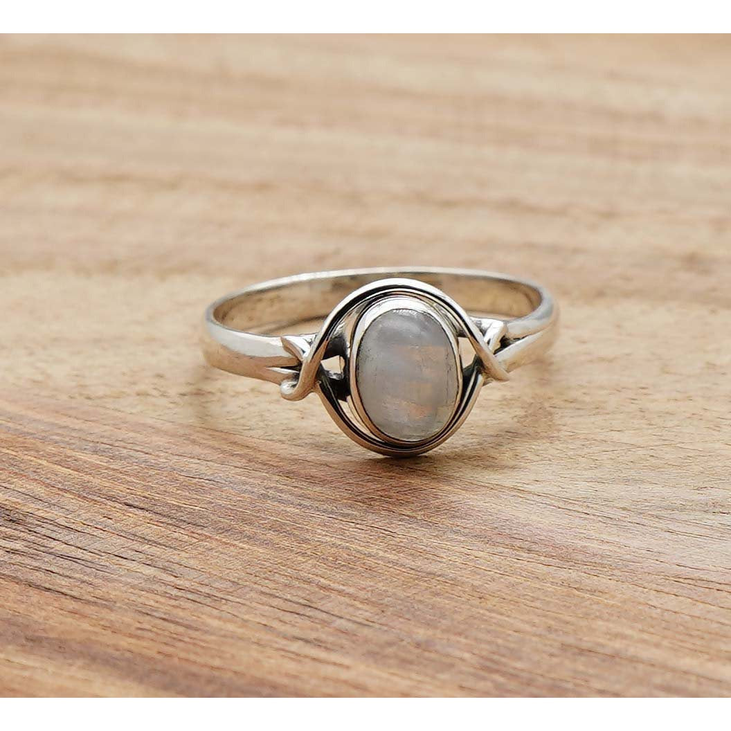 925 Sterling Silver Natural Gemstone Designer Ring~ Natural Gemstone Ring ~ Amethyst, Labradorite, Rainbow Moonstone, Carnelian, Malachite, Gift For Birthday
