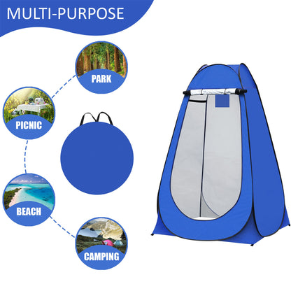Pop Up Toilet Tents for Camping, Pop Up Changing Tent for Shower, Privacy Tent Portable Changing Room for Outdoor Adventures, Hiking, Fishing, Beach or Picnic