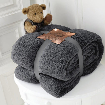 TEXTILE XPERT Teddy Bear Throw Blanket – Super Soft Fluffy Plush Blanket for Couch Bed Sofa Living Room – Warm Lightweight Cozy Decorative Throw for Bedroom Guest Room Office – Stylish Comfort Blanket for All Seasons Home Décor