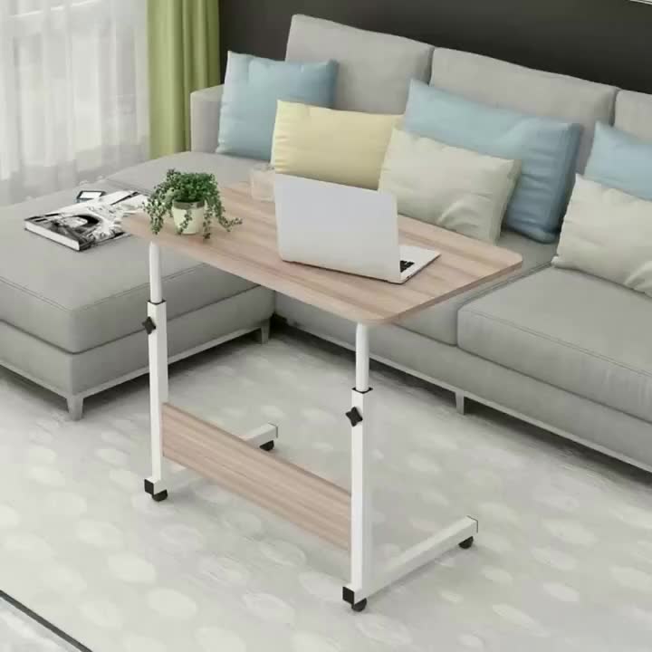 [Versatile Comfort] Adjustable Height Rolling Folding Desk Laptop Desk Folding Laptop Desk Wheels for Easy Mobility, Perfect for Bedroom, Living Room, Outdoor Office & Study Use, Bedroom Desk | Modern Aesthetic | Wood Fiberboard Desk