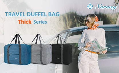 Lightweight Underseat Weekend Tote Bag for Men & Women - Durable Overnight Travel Holdall with Shoulder Strap, Spacious Interior, Easy-Clean Fabric & Reinforced Stitching - Must-Have Carry-On Gift for Holiday Travel, 2025 Christmas Gift