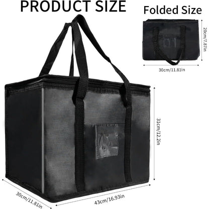 40L Insulated Cooler Bag Large Thermal Cool Bag for Camping Picnic BBQ Food Delivery Shopping Outdoor Travel UK