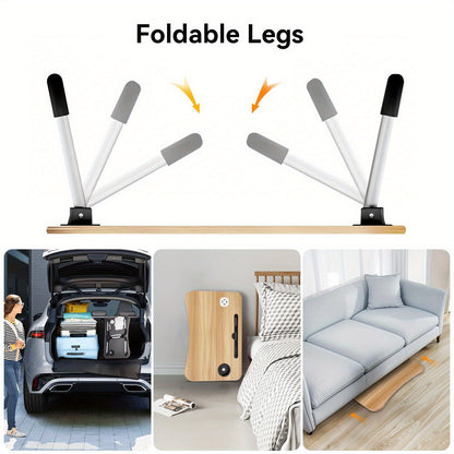 1pc Portable Laptop Desk with Cup Holder & Tablet Slot - Adjustable Bed Tray Table for Work/Eating, Foldable Sofa Desk for Living Room/Bedroom, 23.62×15.75×10.24inch