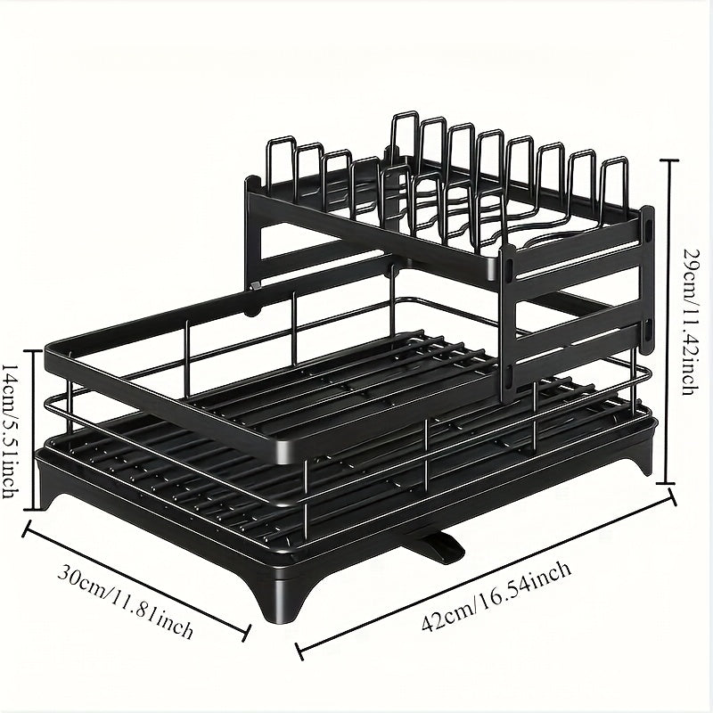 Two-Tier Multifunctional Dish Rack for Storing Bowls And Plates