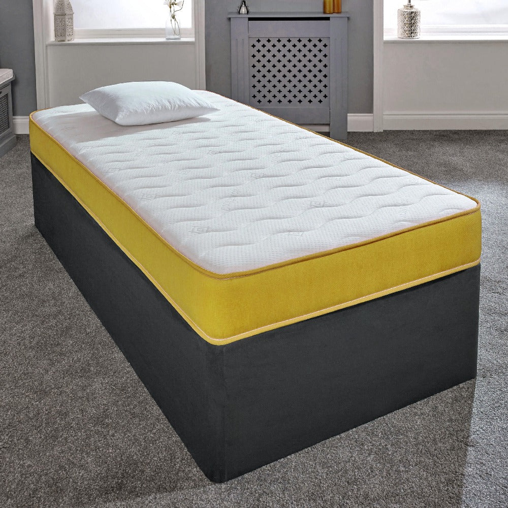 Hybrid Spring Mattress 18CM Deep Memory Foam Open Coil Kids Single Double King All Sizes UK Made BS7177