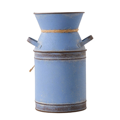 Rustic Metal Pitcher Vase with Heart Cut-Out Detail - dimensions detail 22