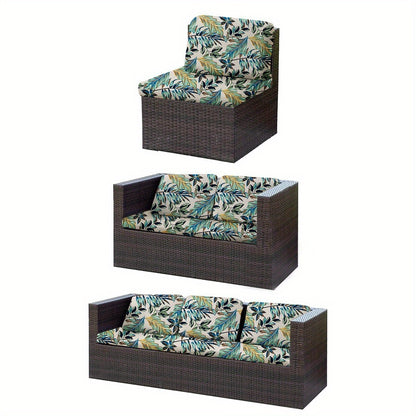 1/ 2/ 3 Seat Patio Sofa Cushion Cover Stretch Outdoor Rattan Couch Seat Slipcover Chair Slipcovers