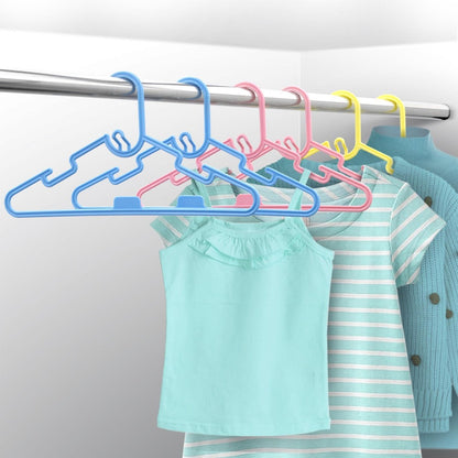 Kids Coat Hangers 40 Pack Multi Coloured Stackable Plastic Children's Clothes Hangers Space Saving Wardrobe Organiser 28cm – Baby, Toddler & Child Closet Storage