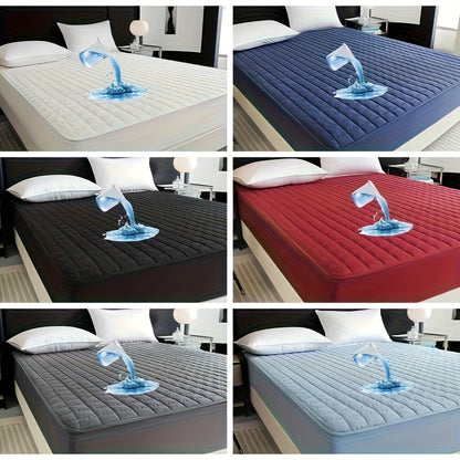 1pc Waterproof Mattress Protector Fitted Sheet, Made from High-Quality Materials, Soft, Breathable, And Comfortable. Ideal for RV Additions And Bedding, Suitable for Bedrooms, Guest Rooms, Or Rvs. Usable in All Seasons