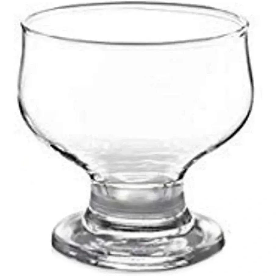 Glass Dessert Bowls Sundae Ice Cream Set of 6 Short Stemmed Tulip Prawn Cocktail Glasses Fruit Salads Pudding Dishes Footed Dessert Sundae Cocktail Bowls