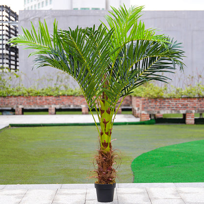 Large 180cm Artificial Plants Areca Palm Fake Tropical Tree Faux Plants for Indoors and Outdoors Artificial Foliage and Plastic Pot for Party Office Home House Decorations