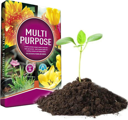 3x Growmoor Multi Purpose Compost 10L – Large Volume Potting Compost for Indoor Plants, Outdoor Containers, Hanging Baskets & General Gardening Use