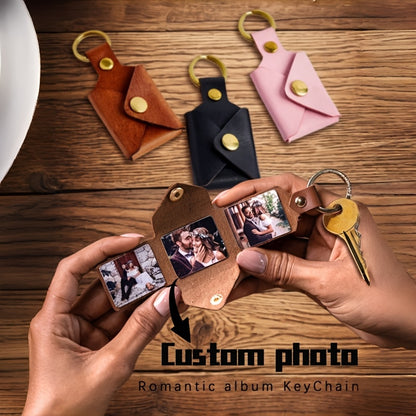Colorful Custom 1pc-3 Photo Album Foldable Keychain – Handmade Personalized Romantic Photo Album Keychain – Gift for Boyfriend/Girlfriend, Cute, Charming, Kawaii, Millennium Style, Fashionable, Anniversary, Valentine's Day, Mother's Day
