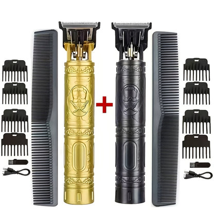 1/2pcs - Professional Cordless Men's Electric Shaver, Hair Clipper, Beard Trimmer, Set - USB Rechargeable, Precision Cutting, Durable Lithium Battery, Hair/beard Trimmer Set with Accessory Limit Comb, Suitable for All Styling Needs