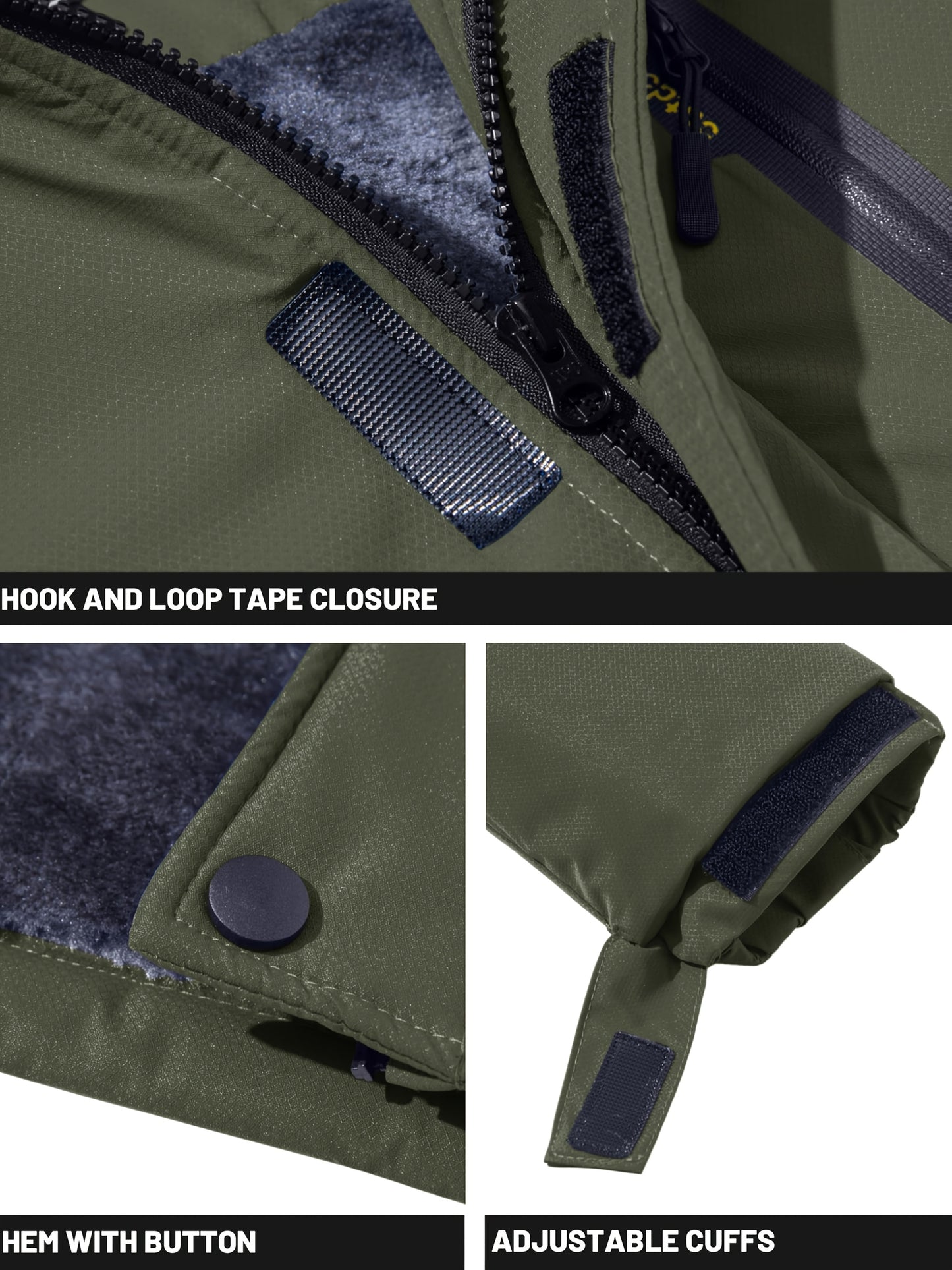Men's Winter Warm Jackets Fleece Lined Coats Hooded Thermal Outdoor Thick Jacket Heavy Sport Hiking Jogging Camping Fishing Climbing Traveling Skiing Snowboarding Casual Parka