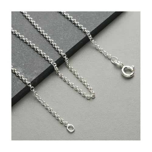 Solid 925 Sterling Silver 2mm Wide Belcher