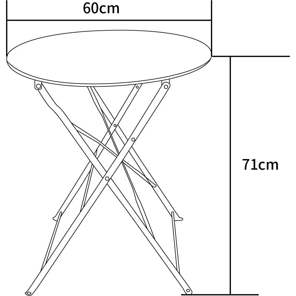 MOF 3-Piece Folding Bistro Set, Outdoor Garden Metal Table and Chairs, Powder-Coated Steel, 4 Colours Available