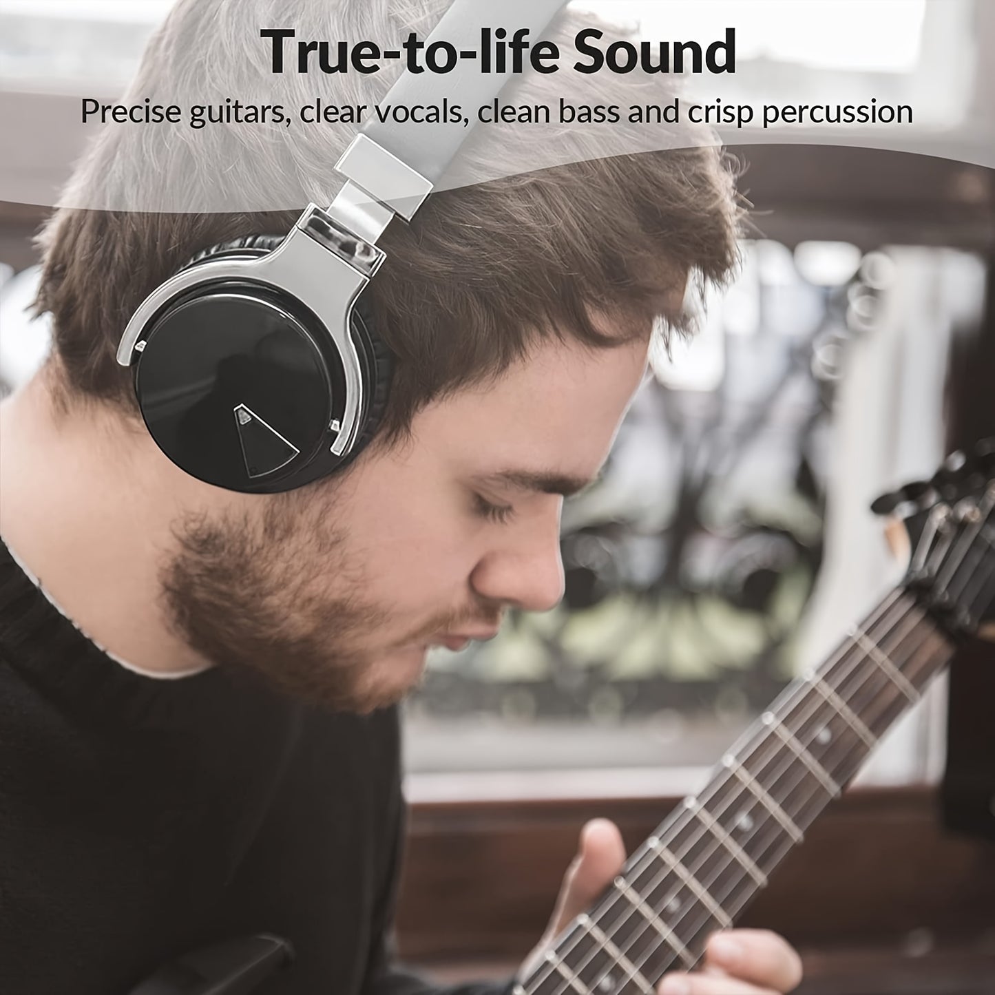 E7 Wireless Headphones with Active Noise Cancellation And Microphone, Featuring Deep Bass, Over-Ear Design, Comfortable Protein Ear Pads, And 30 Hours of Playtime