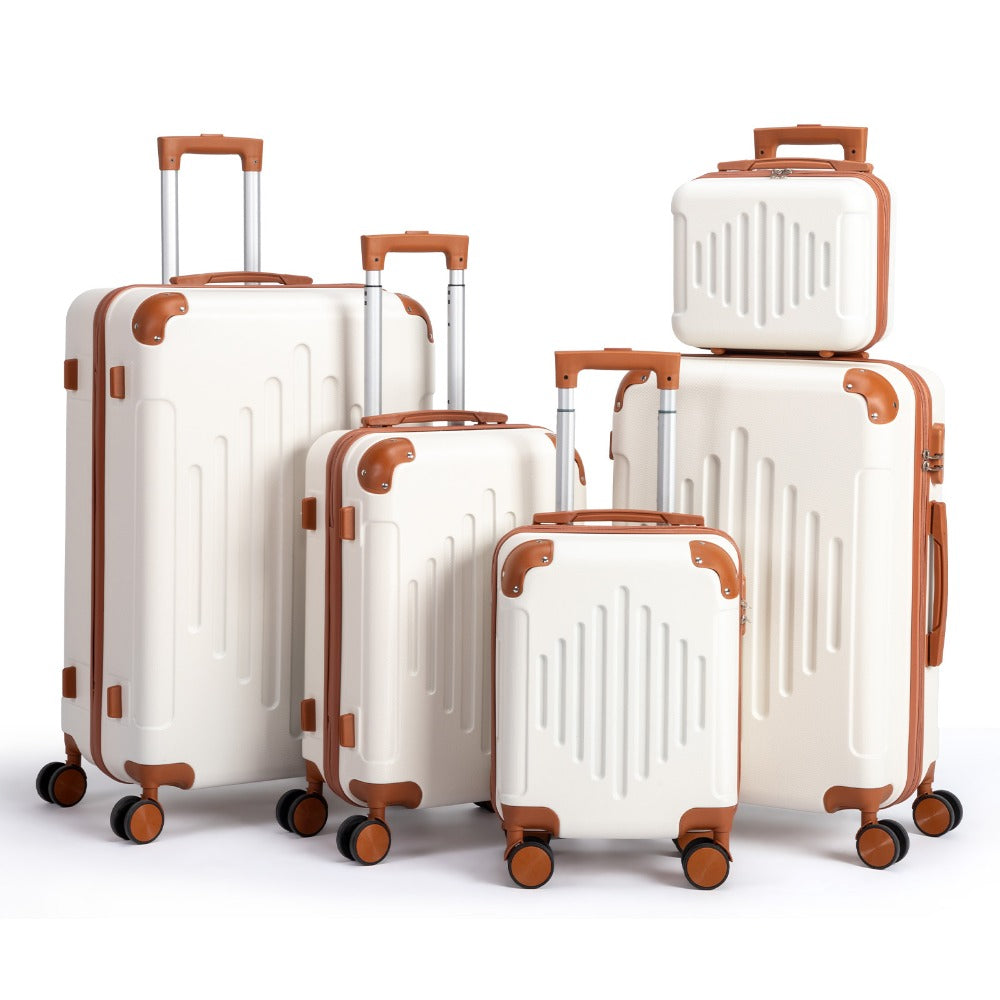 Hard Shell Luggage Set 3 4 5 Piece ABS Suitcase Set with 360° Spinner Wheels Expandable Lightweight Hardside 12 16 20 24 28 Inch 7 Colour Combinations UK