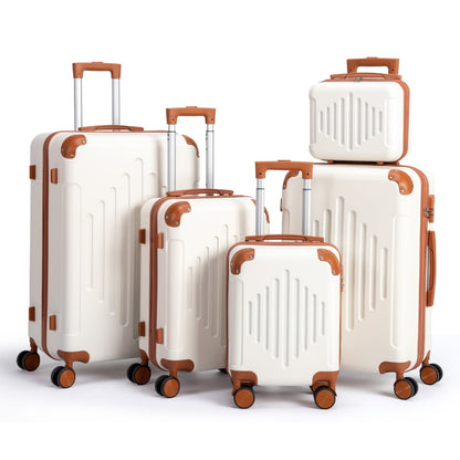Hard Shell Luggage Set 3 4 5 Piece ABS Suitcase Set with 360° Spinner Wheels Expandable Lightweight Hardside 12 16 20 24 28 Inch 7 Colour Combinations UK