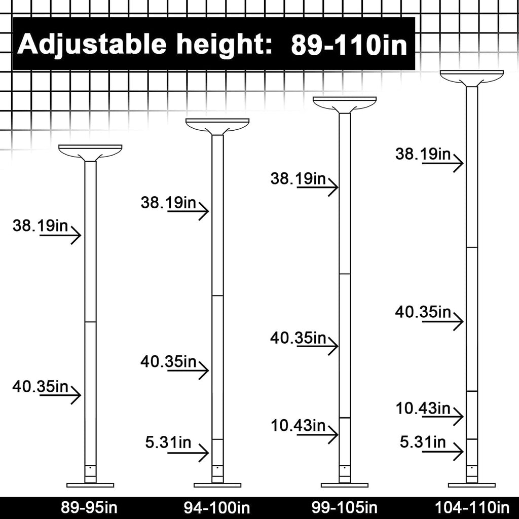 Dance Pole with Adjustable Height, Non-Slip, Easy Assembly - product gallery image 2