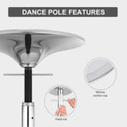 Dance Pole with Adjustable Height, Non-Slip, Easy Assembly - product gallery image 4