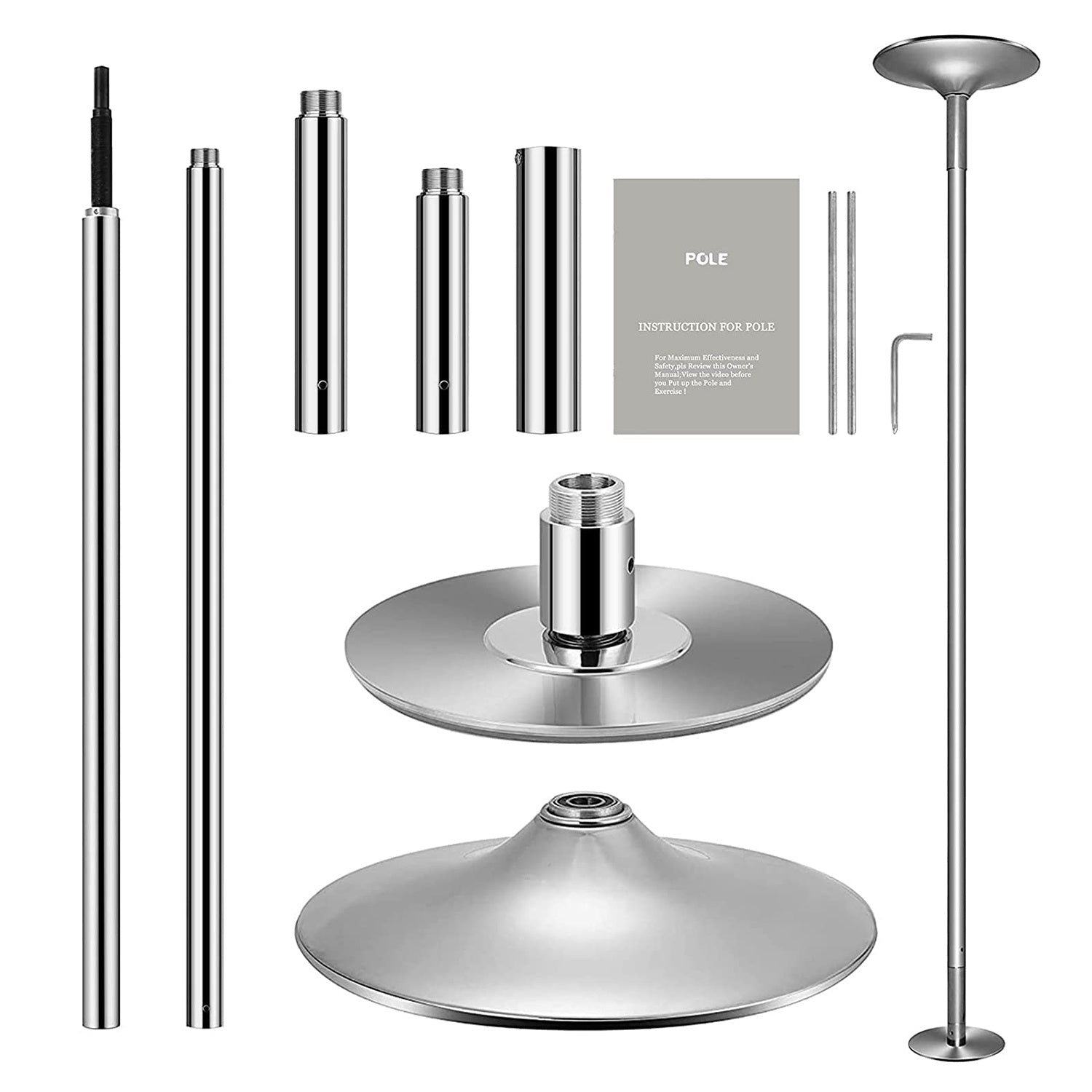 Dance Pole with Adjustable Height, Non-Slip, Easy Assembly