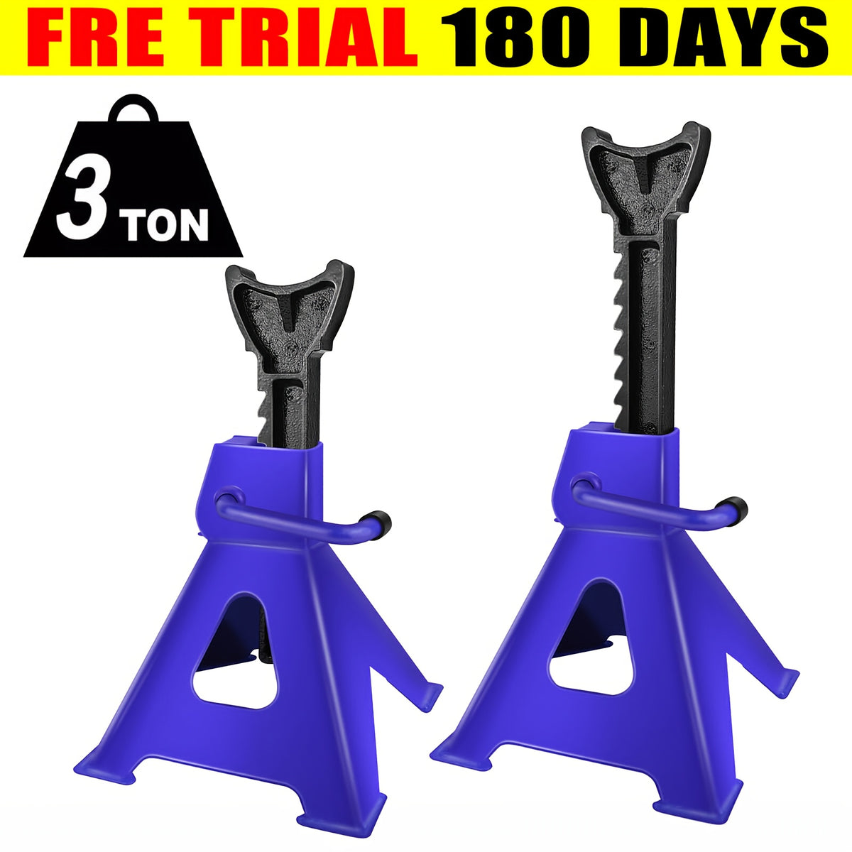 DayPlus 3-Ton Adjustable Heavy Duty with Lockable, 2x Stand Jack