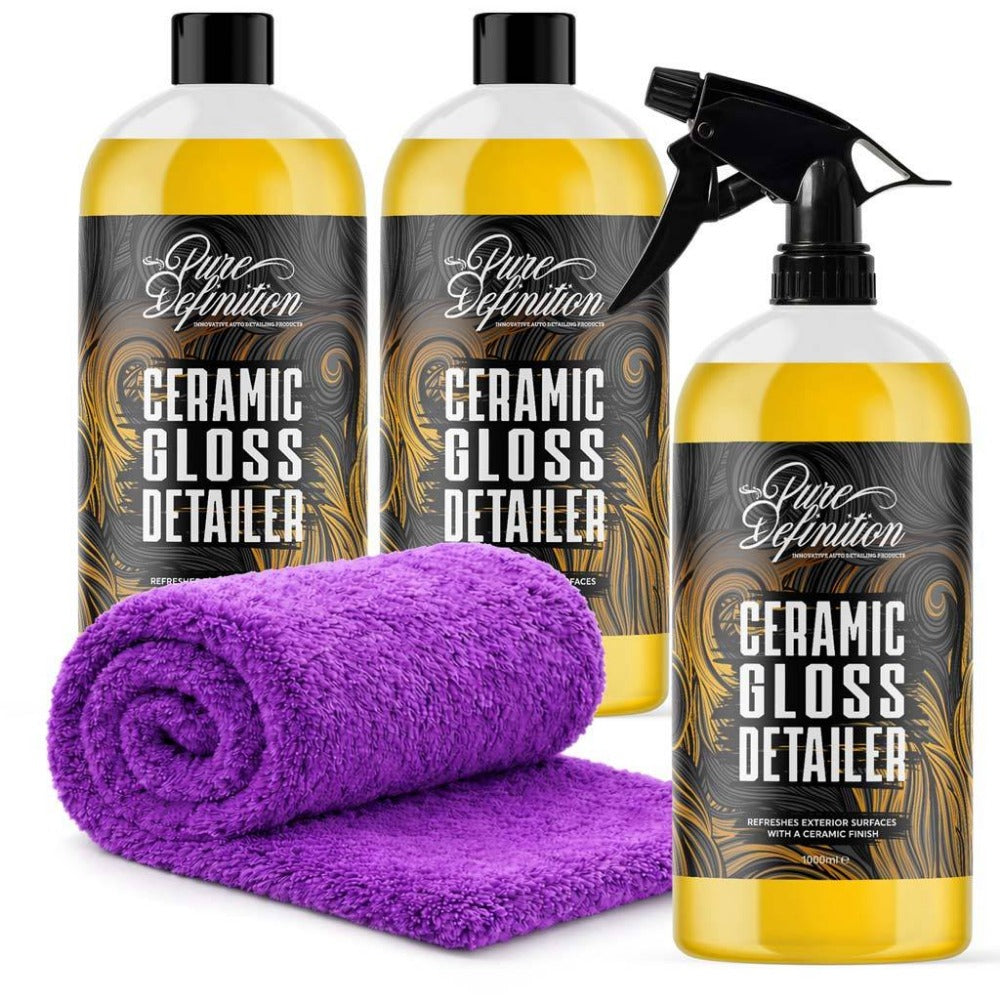 Ceramic Gloss Car Detailing Spray SiO2 Ceramic Coating Sealant Hydrophobic Paint Protection with Microfibre Towel 1000ml
