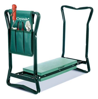 Garden Kneeler with Handles,2-in-1 Soft Foam Kneeling Pad,Portable Kneeler Seat With Removable Tool Pouch, Folding Padded Garden Kneeler, Lightweight Gardening Stool Garden Kneeling Bench for Gardening
