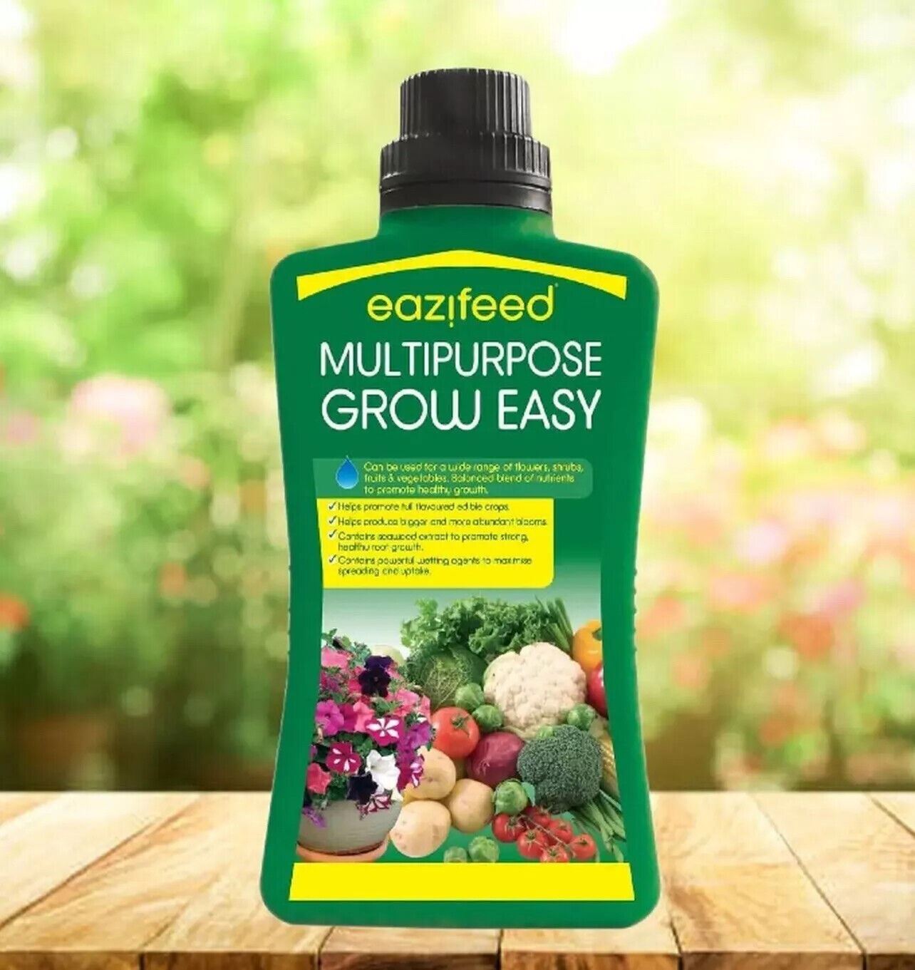 2 X Multipurpose Grow Easy Plant Feed Liquid Fertiliser 500ml For Flowers Shrubs Fruits And Vegetables