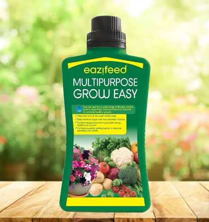 2 X Multipurpose Grow Easy Plant Feed Liquid Fertiliser 500ml For Flowers Shrubs Fruits And Vegetables