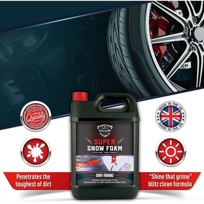 Snow Foam Plus Rechargeable Automatic Snow Cannon Sprayer Gun For Car Van Caravan 5L Super Thick Pre Wash Pressurised Snow Cannon Lance Kit No Jet/Pressure Washer Needed