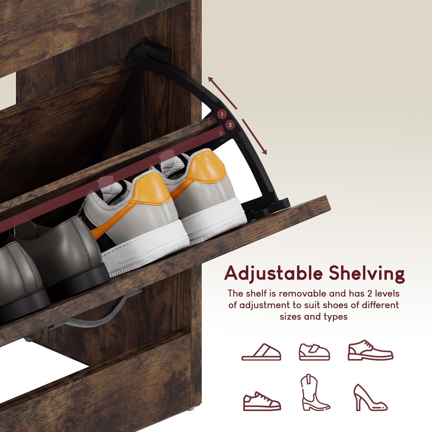 Vida Designs 3 Drawer Shoe Cabinet Shoe Rack Hallway Shoe Storage Cupboard