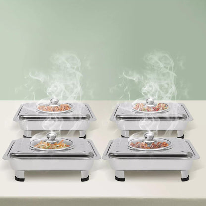 4pcs Buffet Dish Tray Food Plate Server Food Warmer Chafing Dish Serving Tray UK