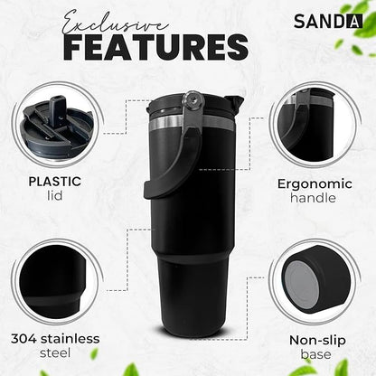Simple Tumbler with Straw, Travel Mug, Insulated Tumbler