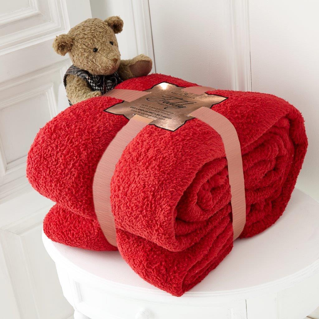 TEXTILE XPERT Teddy Bear Throw Blanket – Super Soft Fluffy Plush Blanket for Couch Bed Sofa Living Room – Warm Lightweight Cozy Decorative Throw for Bedroom Guest Room Office – Stylish Comfort Blanket for All Seasons Home Décor