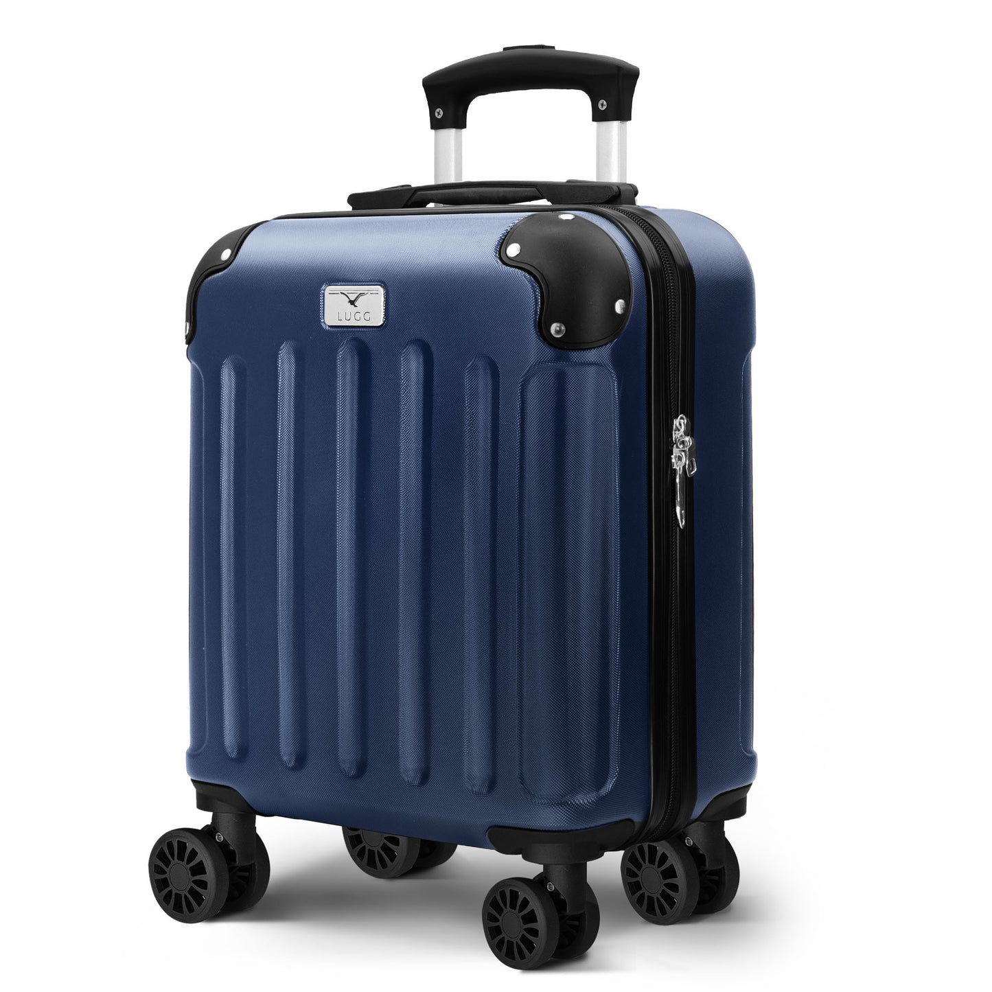 LUGG Skywander 15 Inch (45x34x20cm) Lightweight Underseat Cabin Bag EasyJet Approved Carry-On Suitcase, Durable ABS Hard Shell, Smooth Double Spinner Wheels, Water Resistant & Compact Travel Luggage (45x34x20cm)