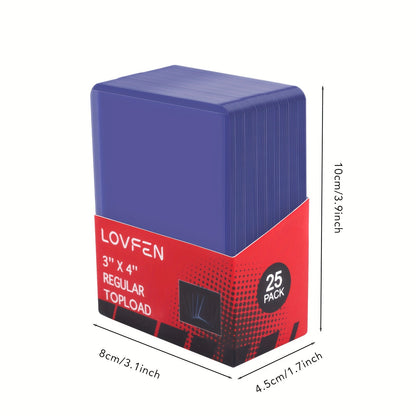 LOVFEN - 35pt Top Load for Cards - 1000 Count(40x25 Pack) - Regular 7.62x10.16 cm Trading Card Topload - Protect Your Baseball And Sports Cards with These Crystal Clear Hard Plastic Sleeves Protectors
