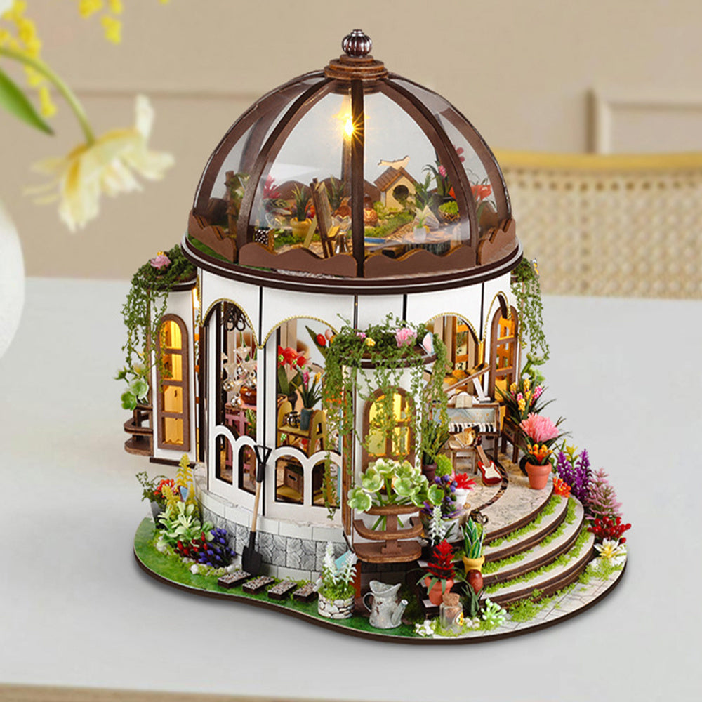 DIY Miniature House Kit, Tiny House Hanging Garden with Furniture, DIY Dollhouse Miniature Kit for Teen, Mini House Building kit, 3D Wooden Craft Mini Model Kit,Birthday Gifts Home Decor