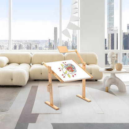 Adjustable Cross Stitch Frame Wooden Embroidery Frame 30 X 40 X 50 cm 360 Degree Swivel Height And Angle Adjustable Suitable For Needlework And Embroidery