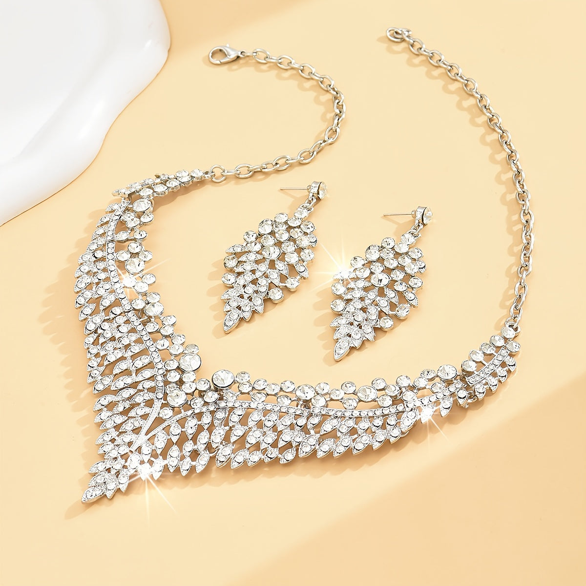 Middle Eastern Hot Selling Exaggerated Necklace Earrings Jewelry Set Fashionable Vintage Luxury Wedding Accessories