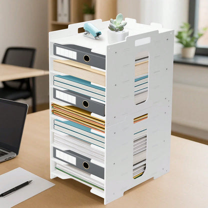 10/7/5-Tier Office Paper Organizer for Desk Desktop File Holder Desk Letter Tray A4 Paper Holder Document Storage Rack for Home Office School