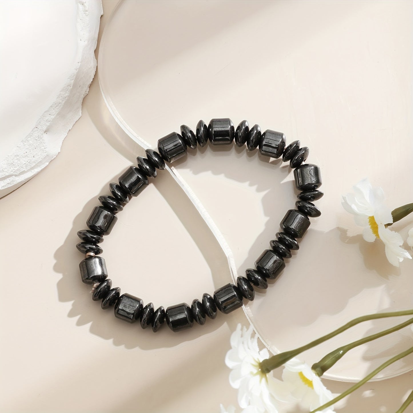4pcs Men'S Fashion Sports Black bangle bracelet Handcrafted Retro-Style Body Jewelry Creative Handsome Gift