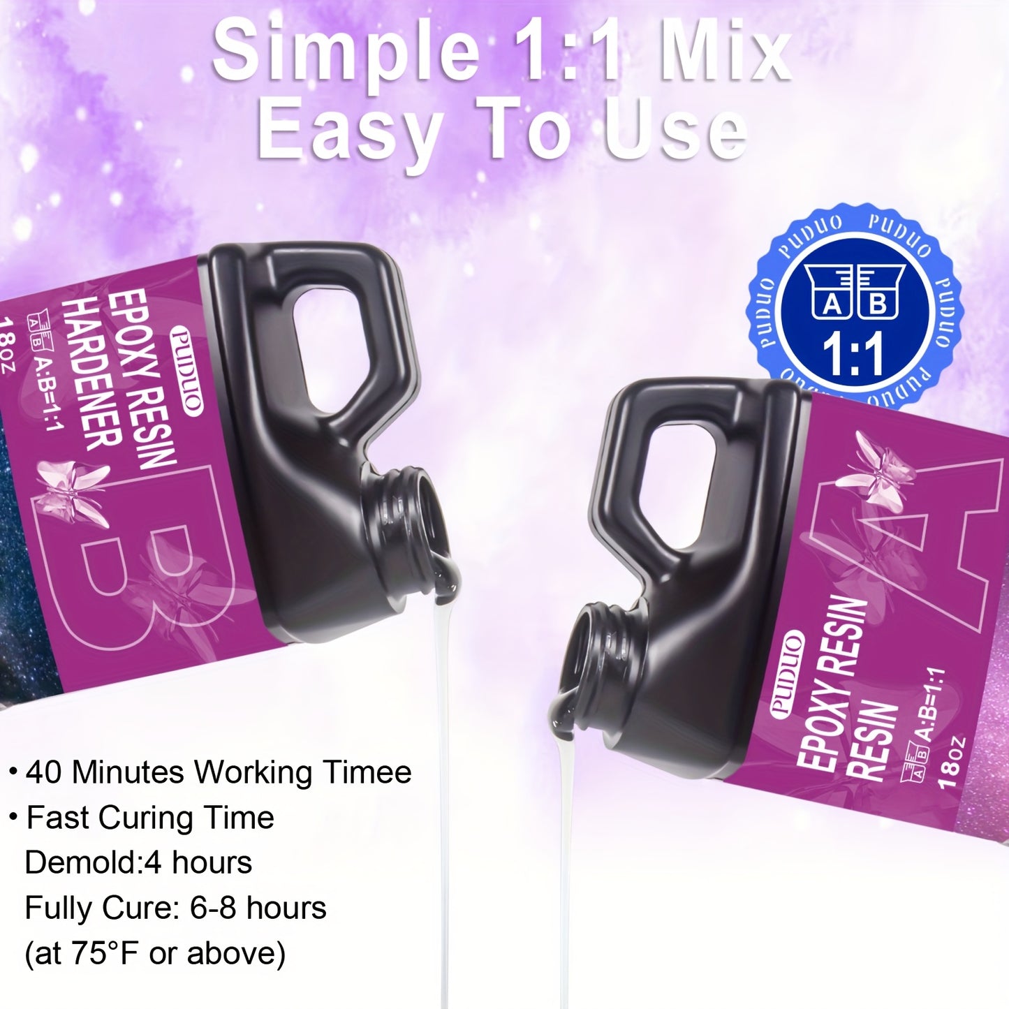 1000Ml (36Oz) Epoxy Resin Complete Kit with All Additions - Includes Molds, Measuring Cups, Glitter, Dried Flowers, And More. Crystal Clear Art-Grade Resin, Ideal for Coating, Casting, Jewelry, Tabletops, Bar Tops, Perfect for Enthusiasts