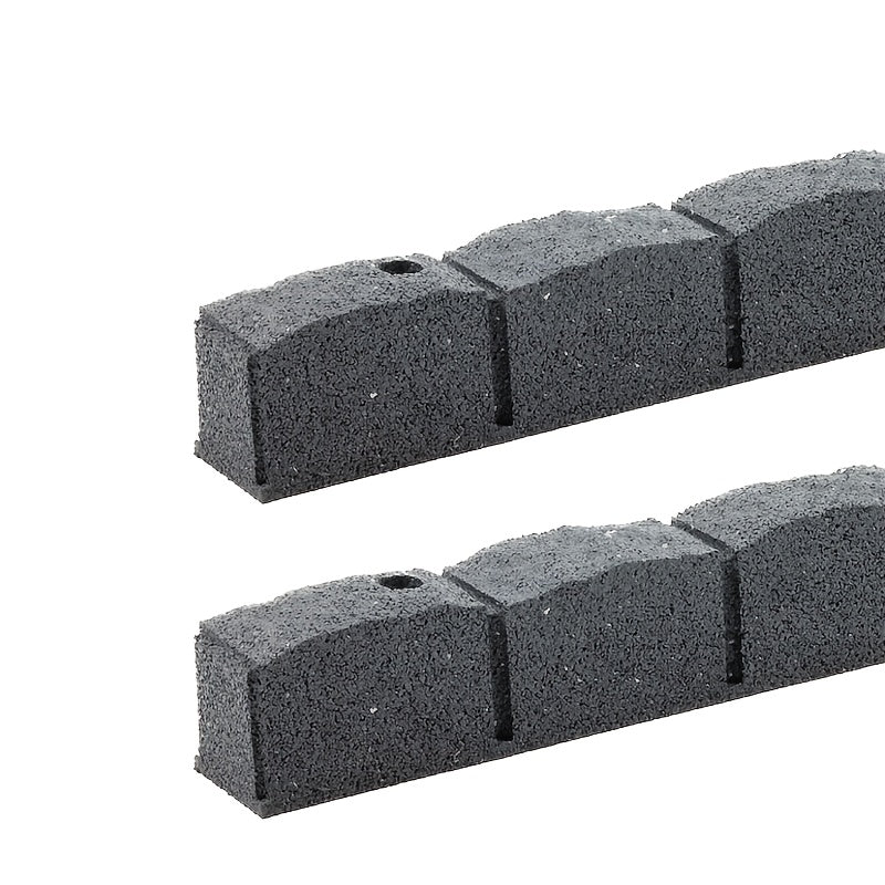 Rubber Stone Effect Garden Edging with 4 Ground Stakes - Decorative Roman Style Lawn Border for Flowerbed Path & Grass Divider, No-Dig Outdoor Garden Fence (1Set/2Sets) (Grey, Brown)