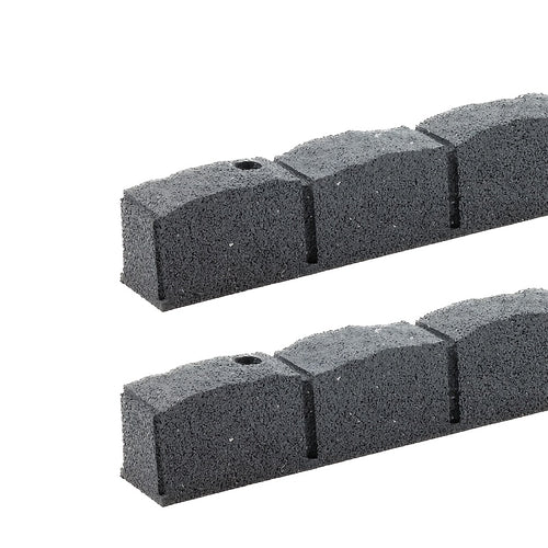 Rubber Stone Effect Garden Edging with 4 Ground Stakes - Decorative Roman Style Lawn Border for Flowerbed Path & Grass Divider, No-Dig Outdoor Garden Fence (1Set/2Sets) (Grey, Brown)