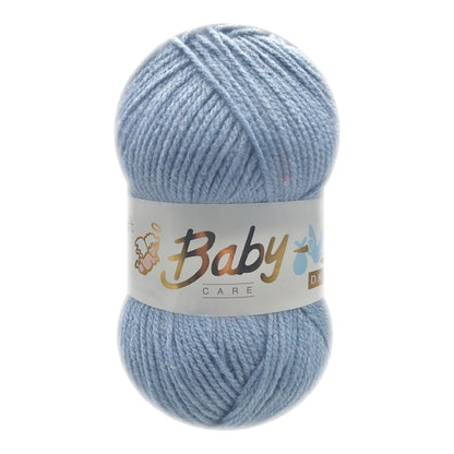 Woolcraft - Baby Care Double Knitting Yarn - 2 or 5 Pack of 100g Balls of 100% Acrylic Yarn - 13 Colours Available - Aqua, Beige, Baby Blue, Oyster, Denim, Lilac, Mint, Peach, Baby Pink, Rouge, Silver, White or Lemon - Perfect for Knitting or Crochet