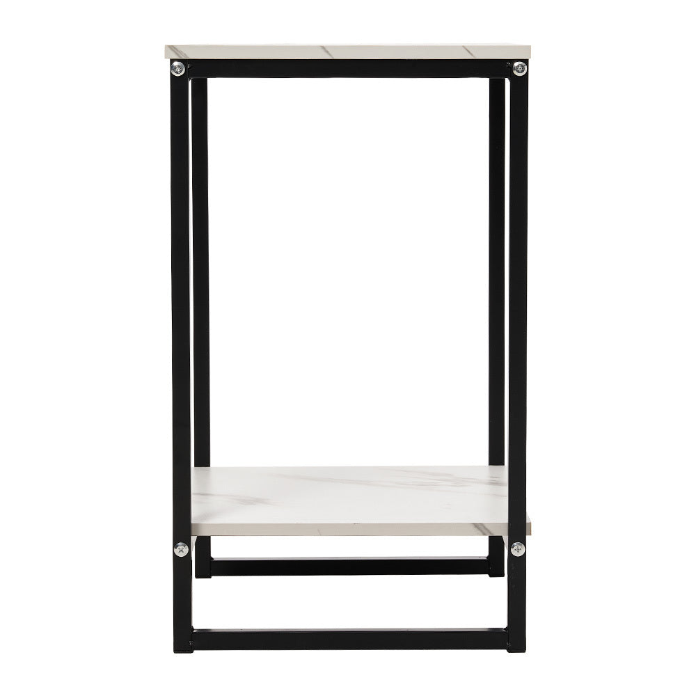 1 Pack, 2-Tier Versatile Metal Plant Stand - Space-Saving Indoor/Outdoor Multi-Layer Potted Plant Rack - Ideal Home Decoration Organizer for Living Room, Balcony, and Bedroom with Sturdy Construction and Easy Assembly - Black/White